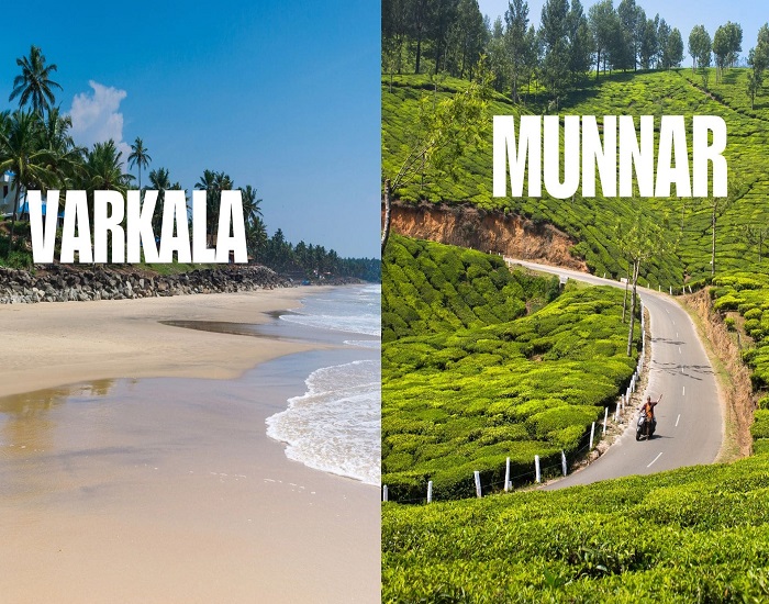 varkala to munnar best way
